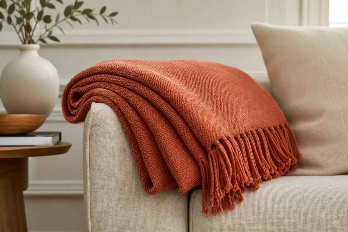Terracotta Wool Throw